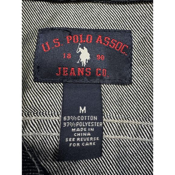 US Polo Assn Jeans Co‎ Denim Jean Jacket Size M Teen Blue NWT Deadstock Vintage - Picture 3 of 11
